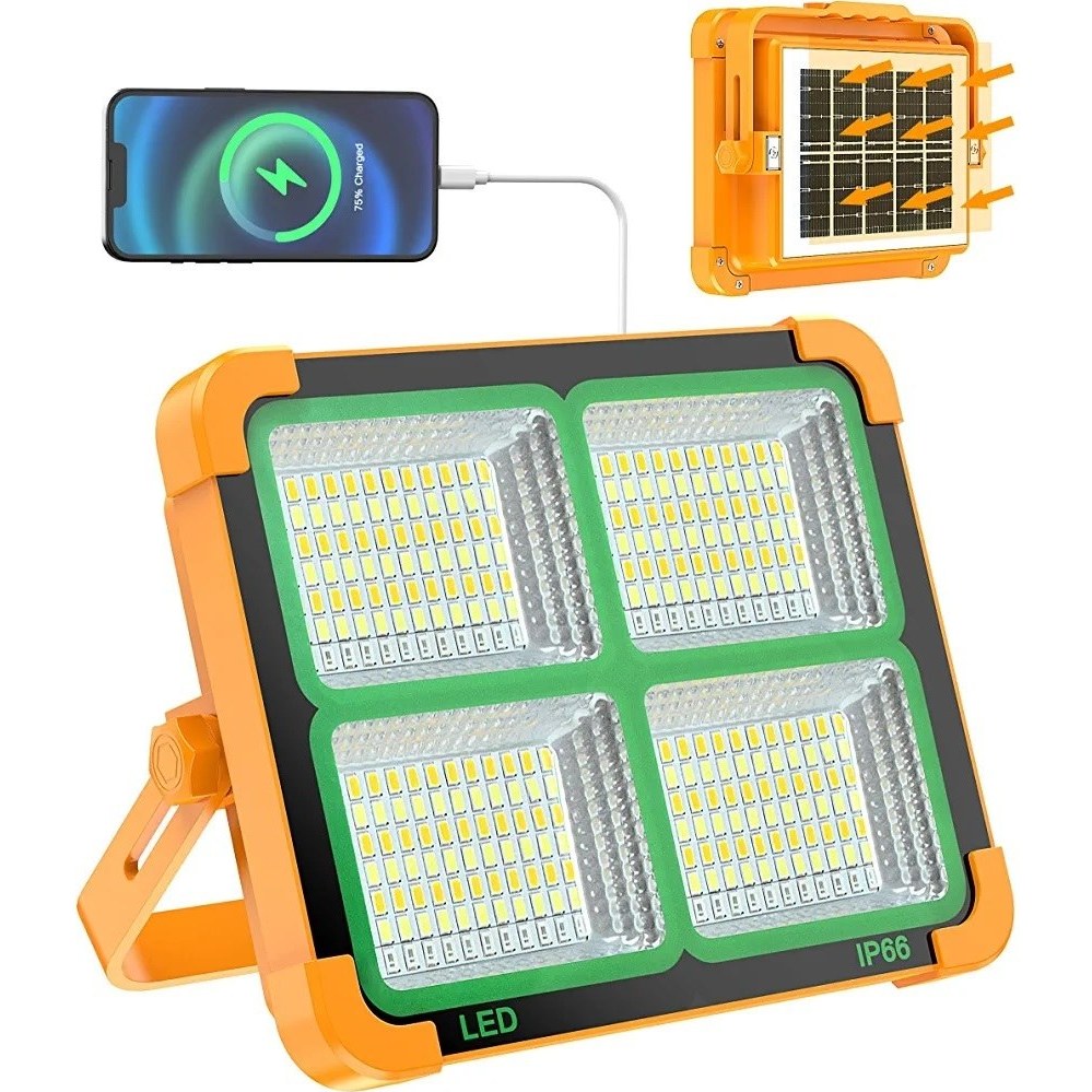پروژکتور شارژی خورشیدی 100W TOSUN با پاور بانک